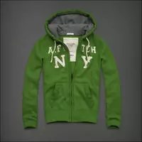 hommes giacca hoodie abercrombie & fitch 2013 classic x-8035 vert gazon